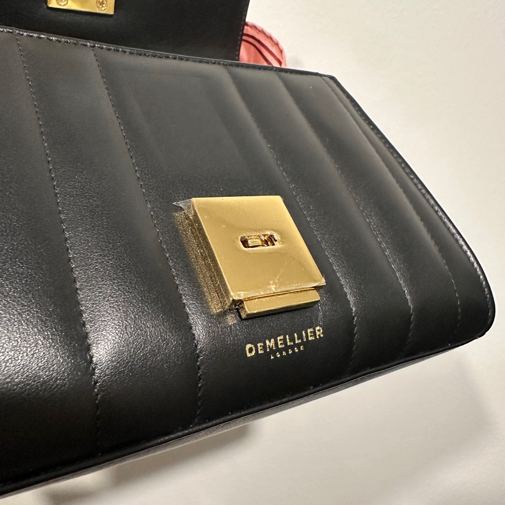 DeMellier Black Mini Top-Handle Bag with Gold Hardware - Picture 16 of 16